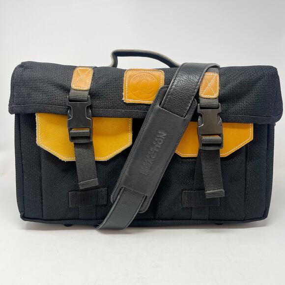 Quantaray Shoulder Strap Camera Bag Black Nylon Leather Adjustable